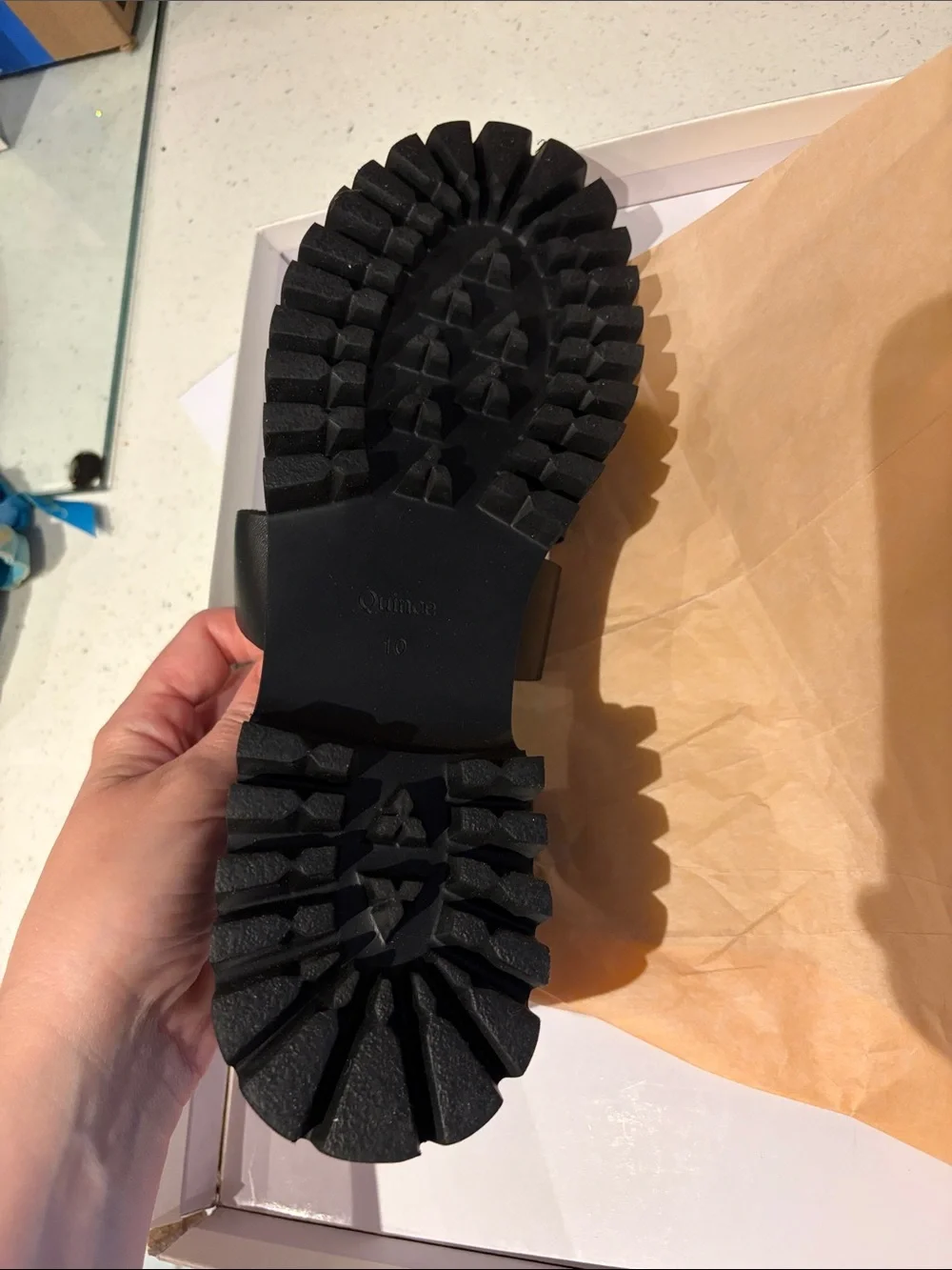Quince Black Chunky Fisherman Sandals
